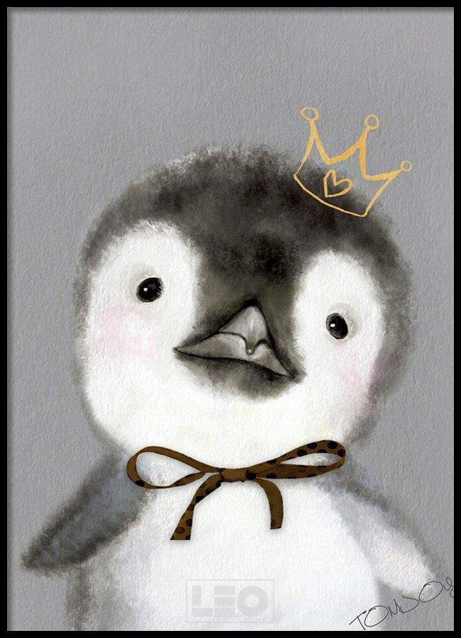 Tranh lẻ canvas penguin prince