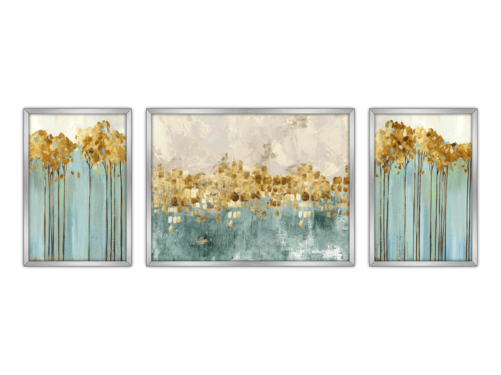 Gold Art  Abstract Forest