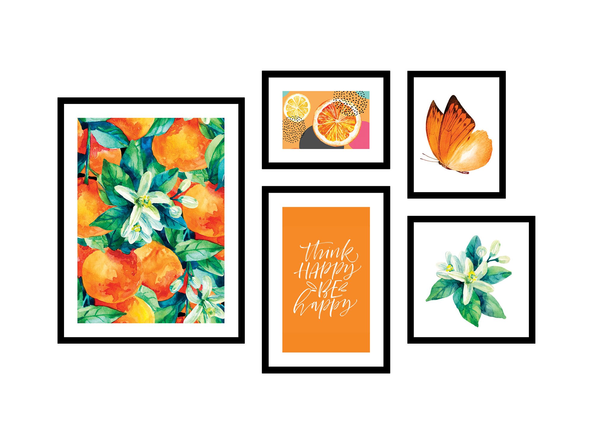 Set tranh canvas orange garden